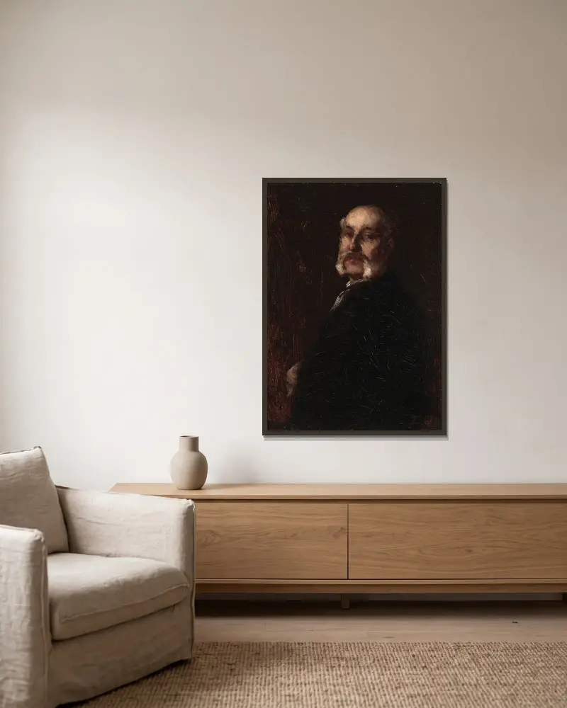 Samuel W. Rowse von Eastman Johnson gerahmt an einer Wand