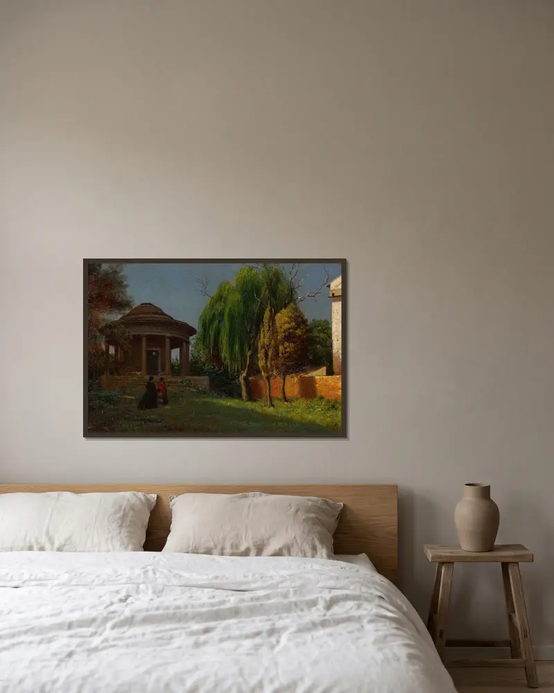 Szene bei Mount Vernon von Eastman Johnson gerahmt an einer Wand