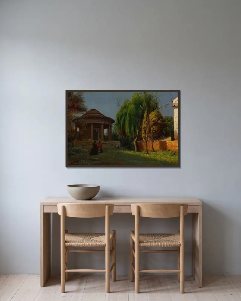 Szene bei Mount Vernon von Eastman Johnson gerahmt an einer Wand