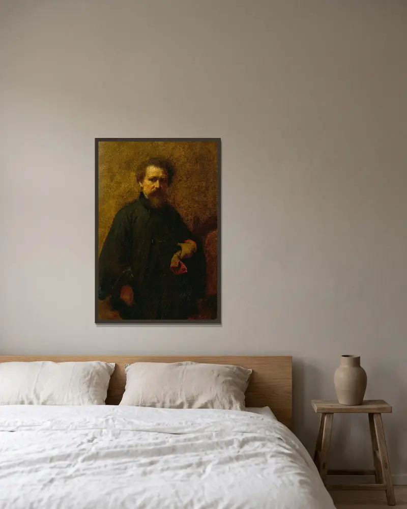 Autoportrét, Eastman Johnson v rámu na stěně