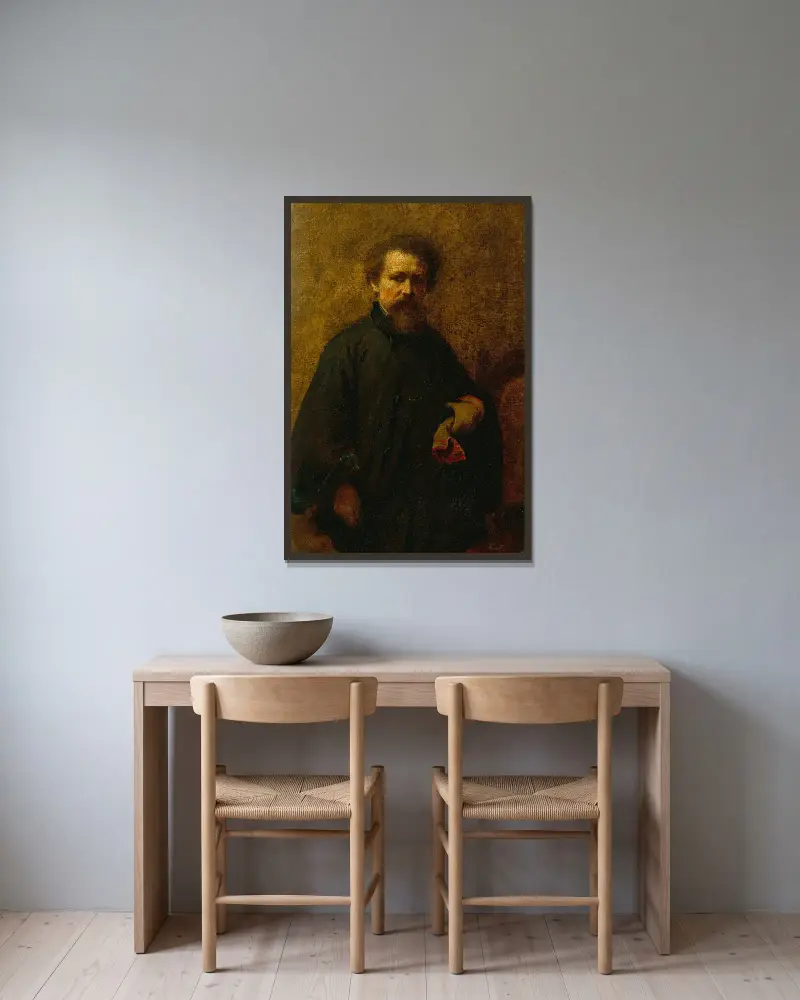 Autoportrét, Eastman Johnson v rámu na stěně