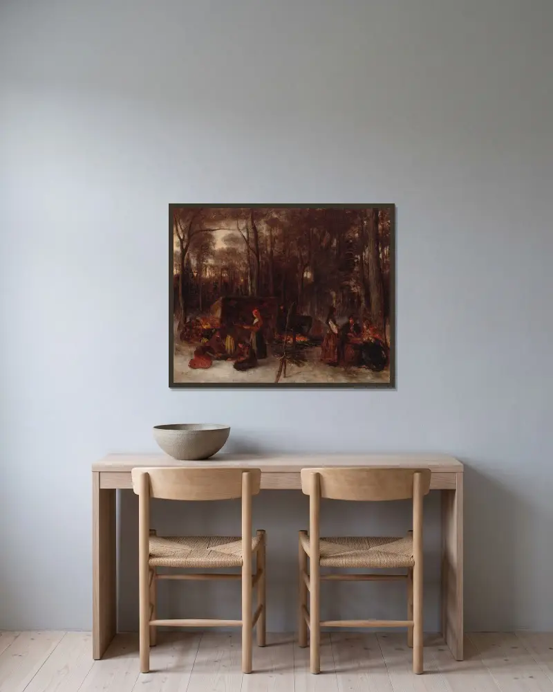 Att smaka på sockret av Eastman Johnson inramad på en vägg