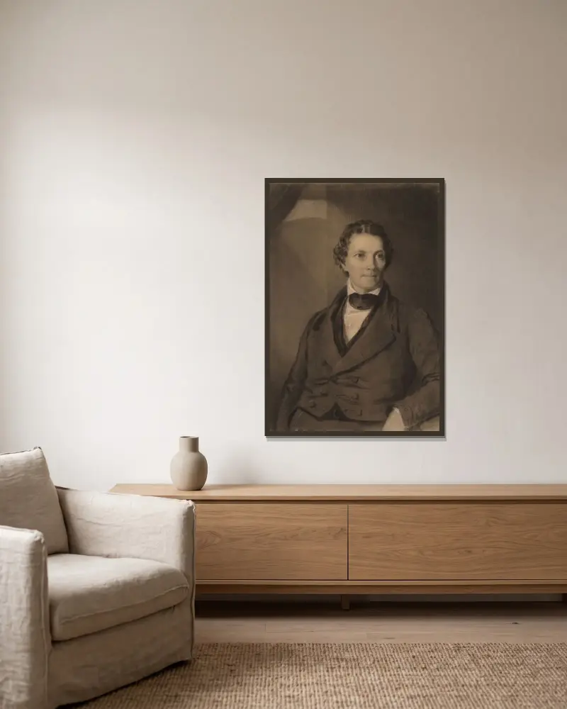 Den unge läkaren av Eastman Johnson inramad på en vägg