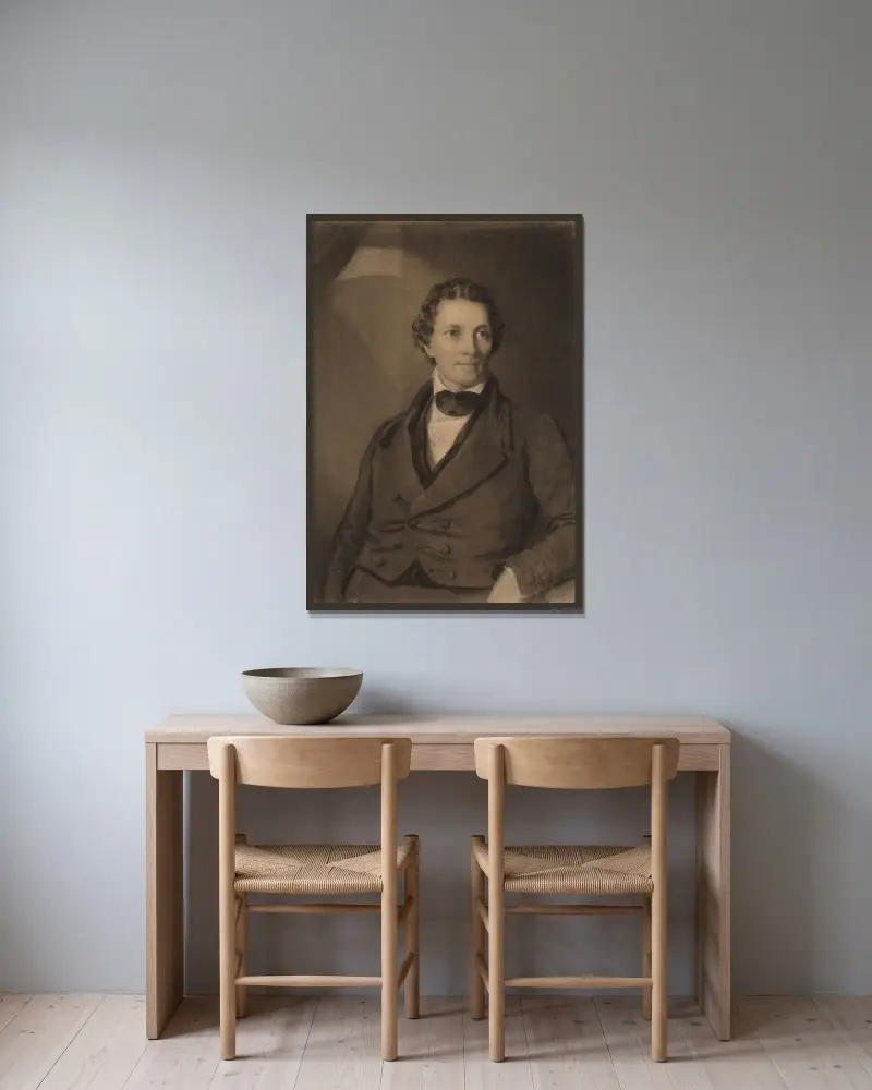 Den unge läkaren av Eastman Johnson inramad på en vägg