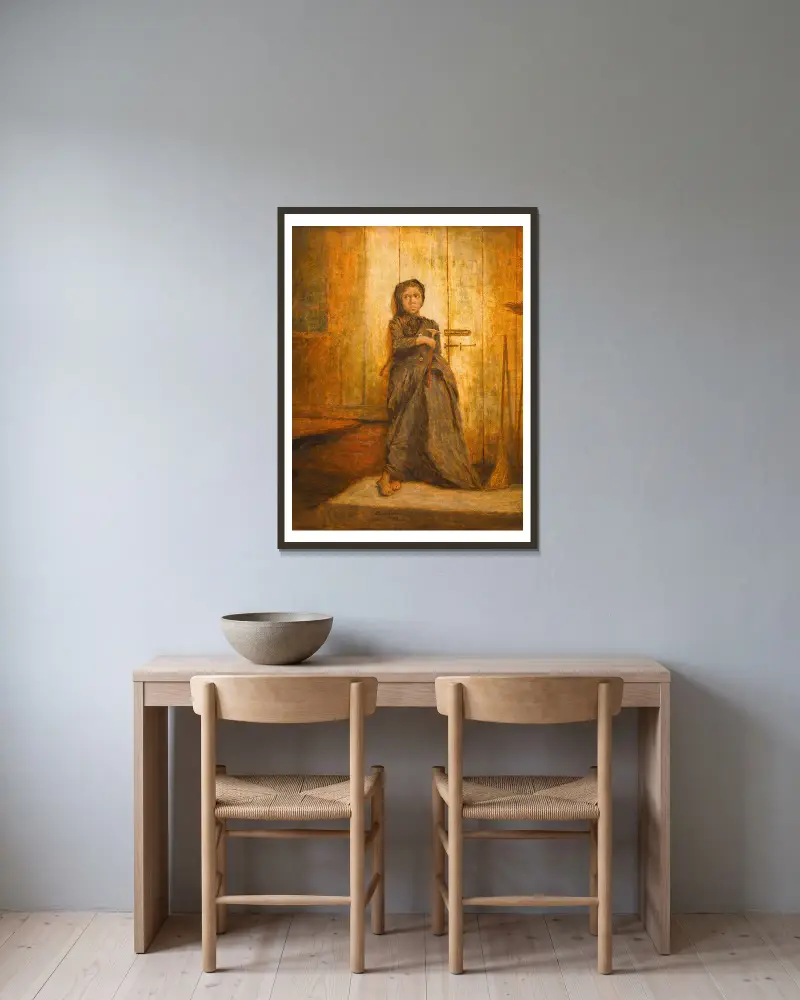 Młody kominiarczyk, Eastman Johnson w ramie na ścianie