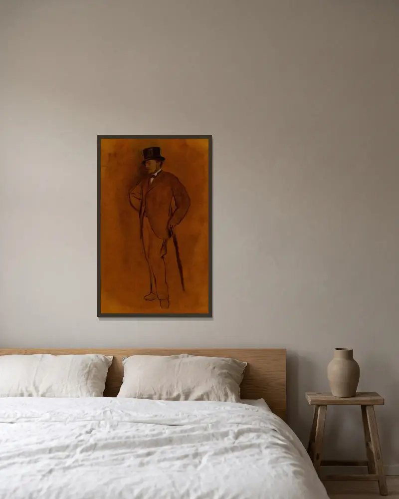 Achille De Gas von Edgar Degas gerahmt an einer Wand