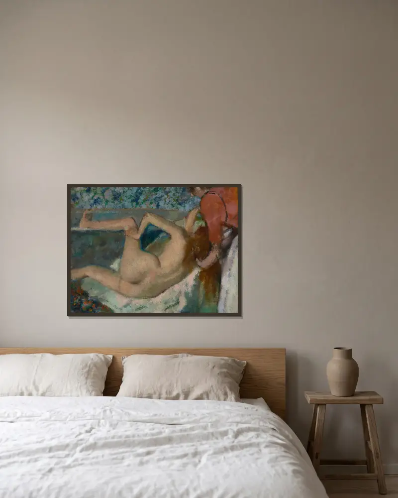 Po kąpieli – nr 1, Edgar Degas w ramie na ścianie