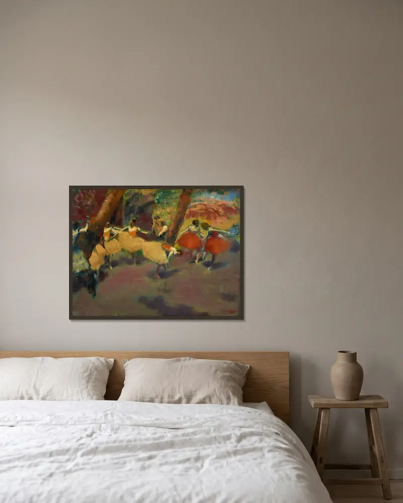Před představením, Edgar Degas v rámu na stěně