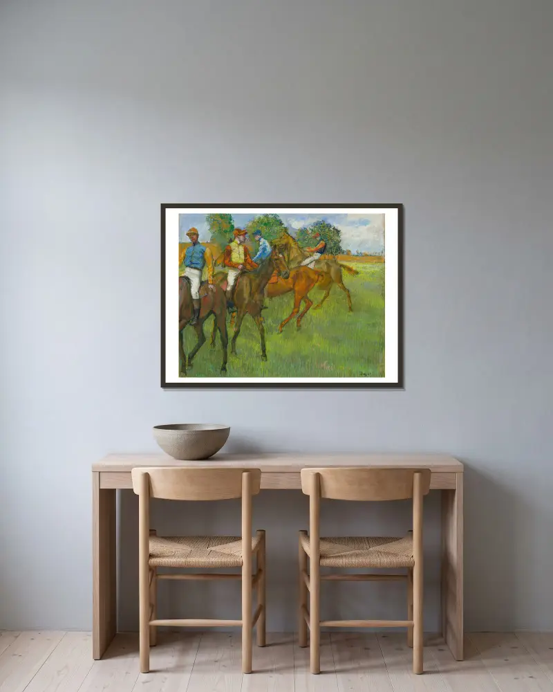 Przed wyścigiem, Edgar Degas w ramie na ścianie