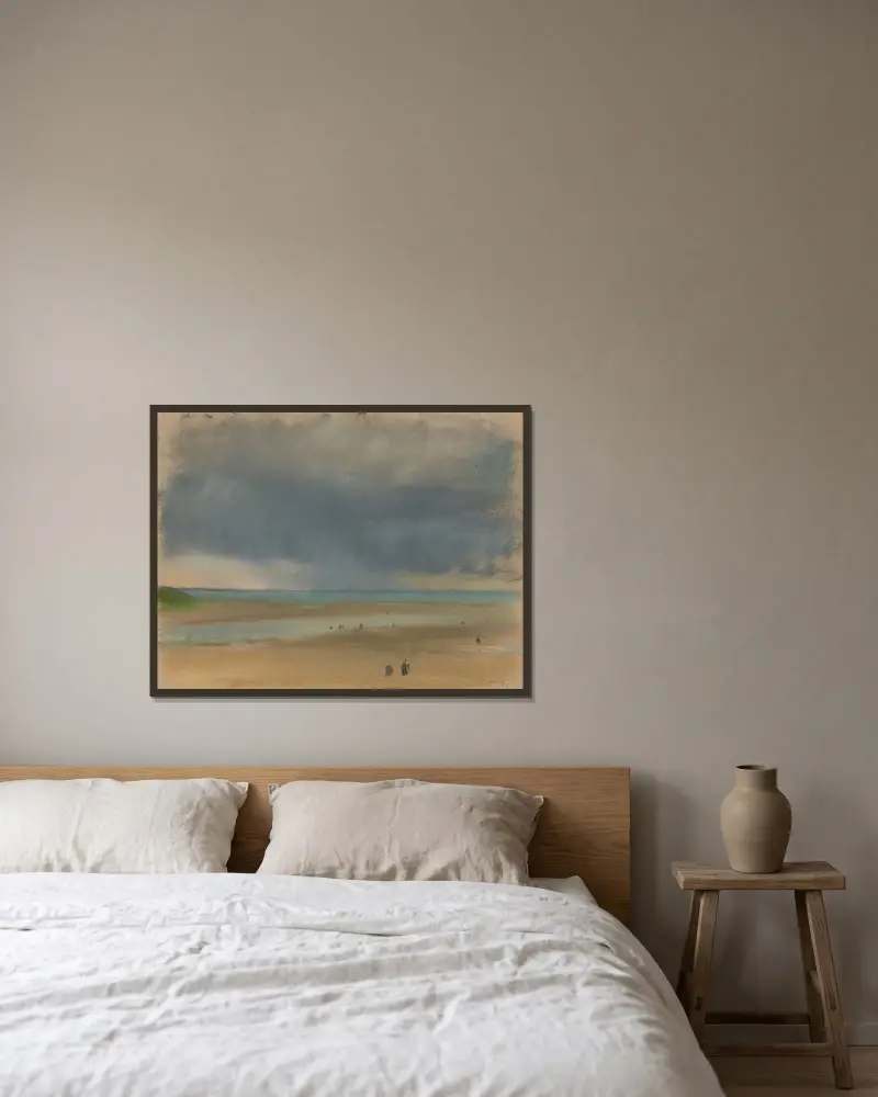 Am Meer von Edgar Degas gerahmt an einer Wand