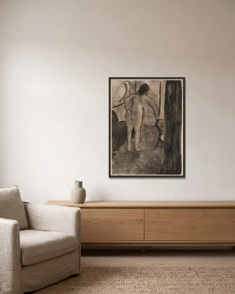 Bordellszene (Dans le Salon d’une Maison Close) – Nr. 1 von Edgar Degas gerahmt an einer Wand