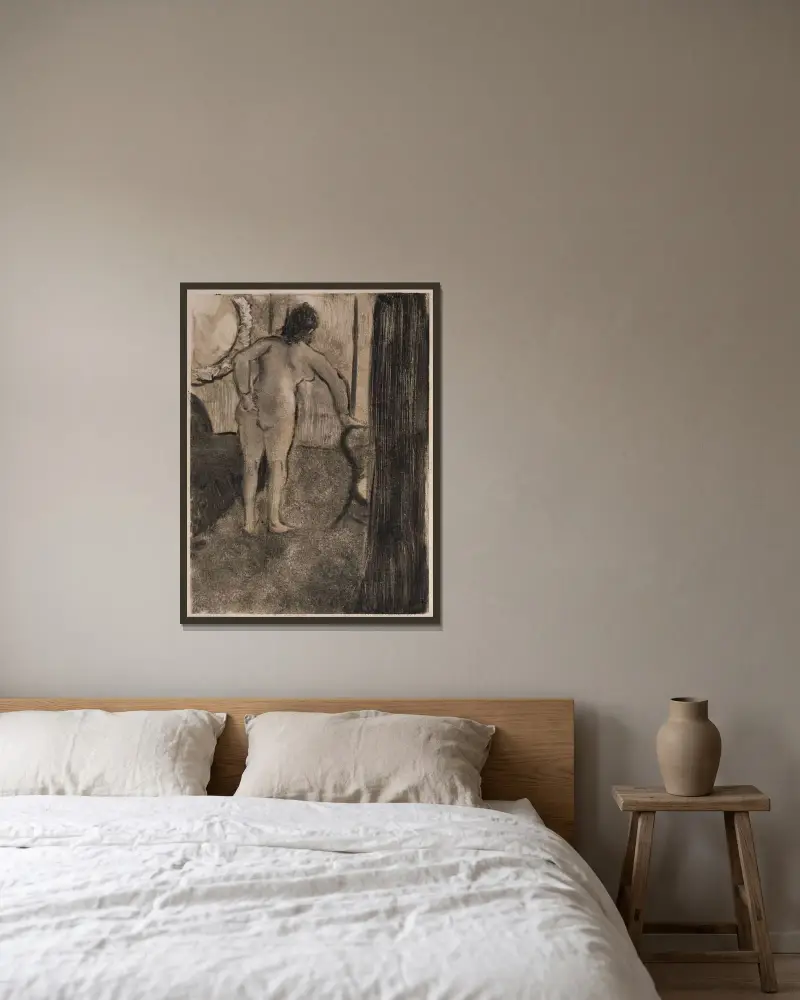 Bordellszene (Dans le Salon d’une Maison Close) – Nr. 1 von Edgar Degas gerahmt an einer Wand