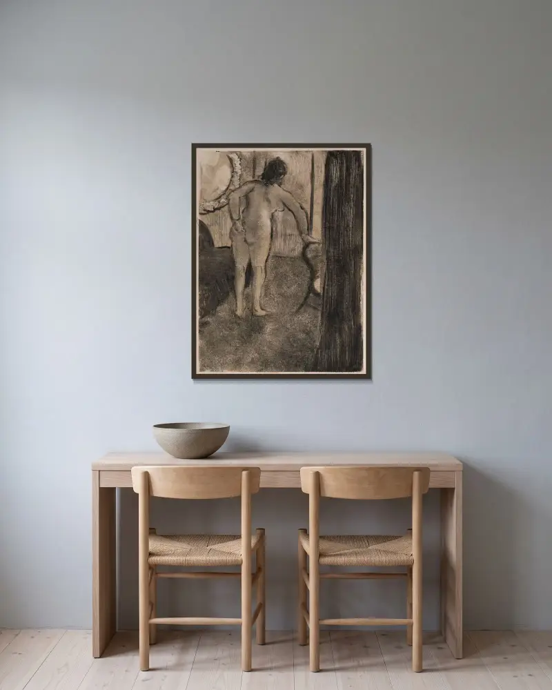 Bordellszene (Dans le Salon d’une Maison Close) – Nr. 1 von Edgar Degas gerahmt an einer Wand