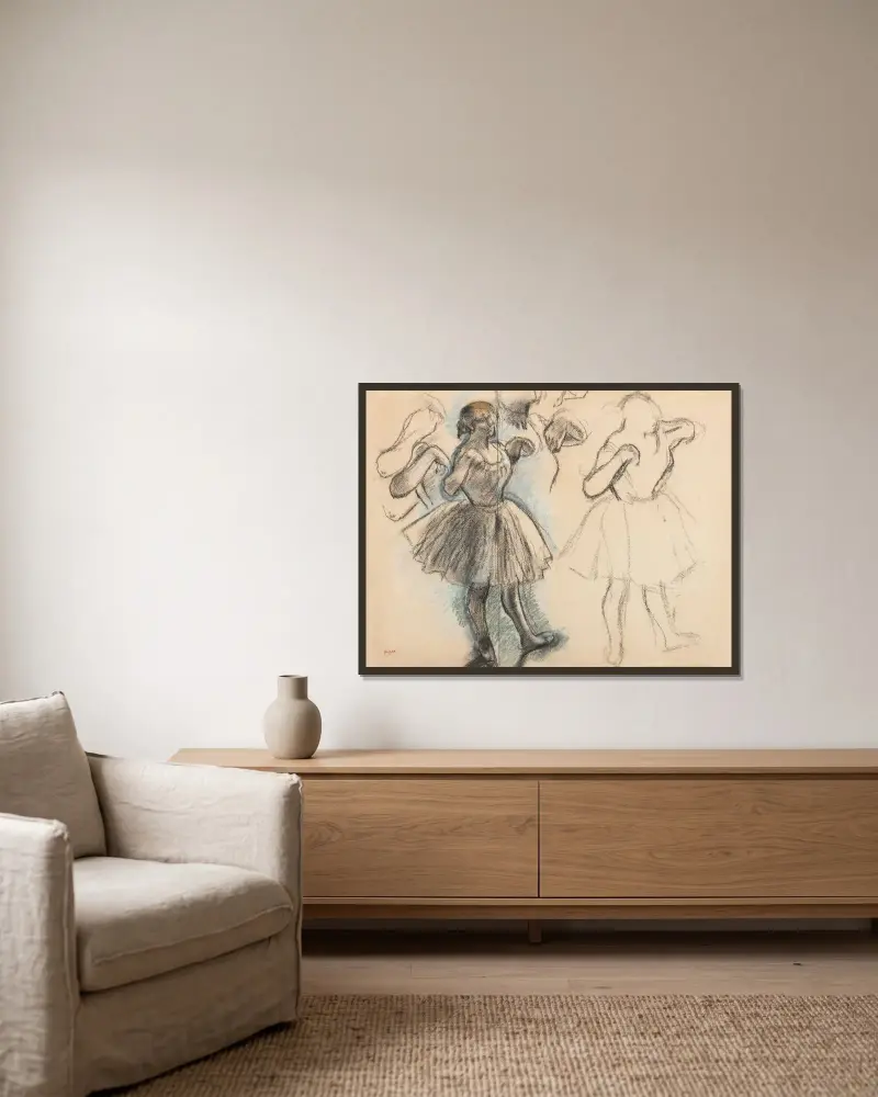Tanečnice, Edgar Degas v rámu na stěně