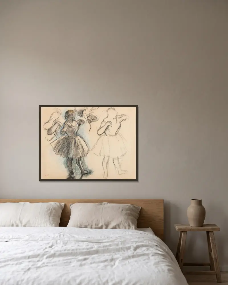 Tanečnice, Edgar Degas v rámu na stěně