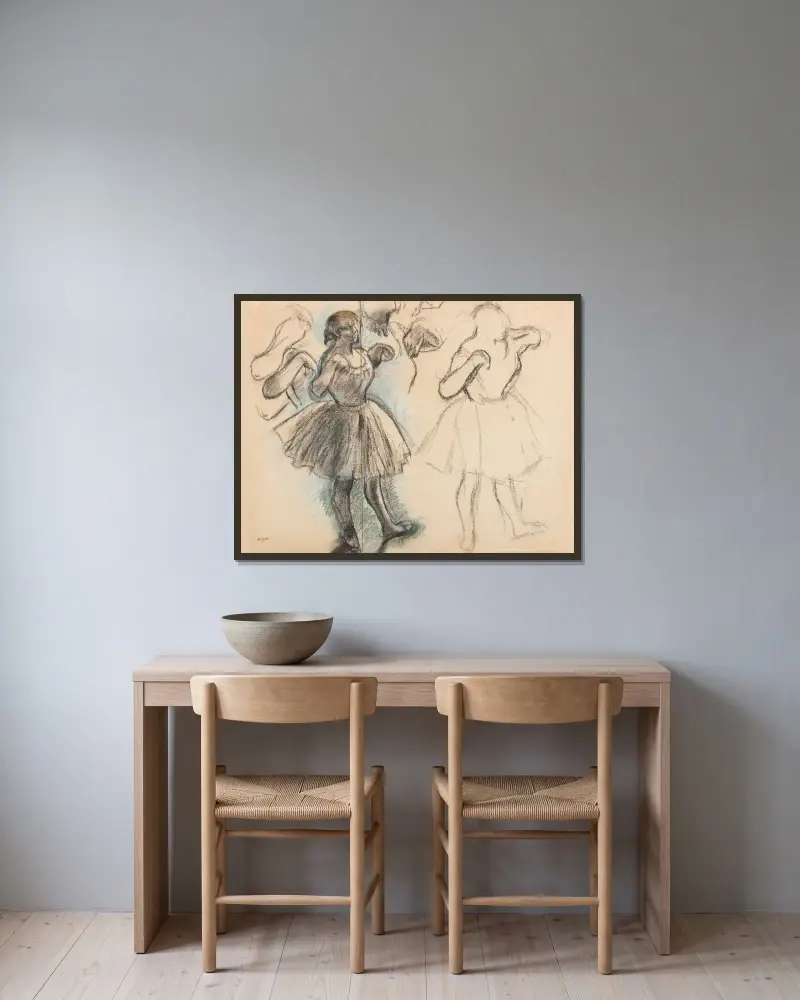 Tanečnice, Edgar Degas v rámu na stěně