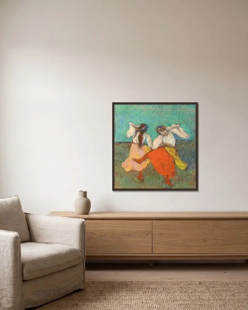 Ruské tanečnice, Edgar Degas v rámu na stěně