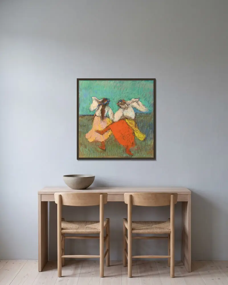 Ruské tanečnice, Edgar Degas v rámu na stěně