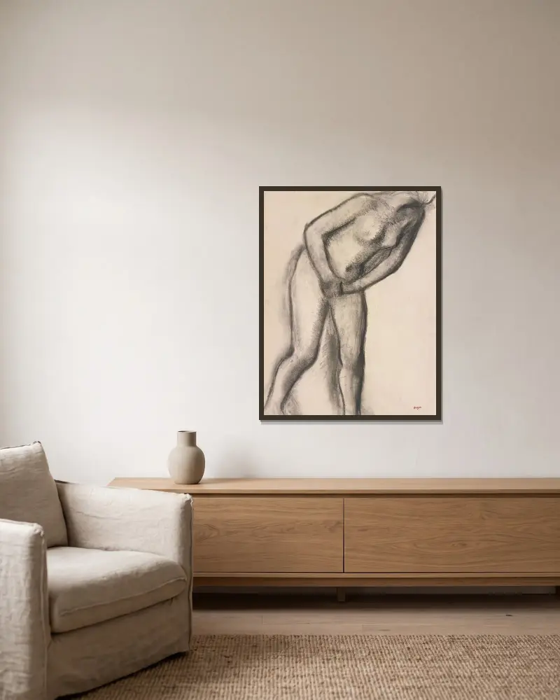 Studie aktu – Nr. 1, Edgar Degas v rámu na stěně