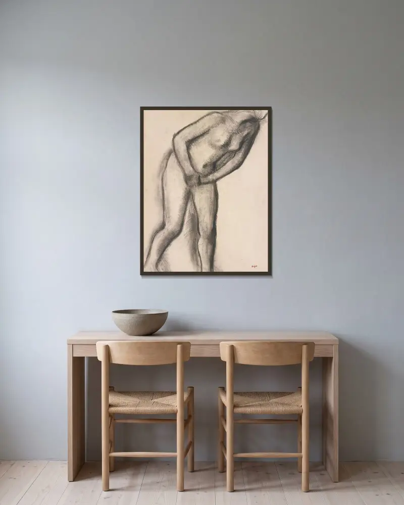 Studie aktu – Nr. 1, Edgar Degas v rámu na stěně