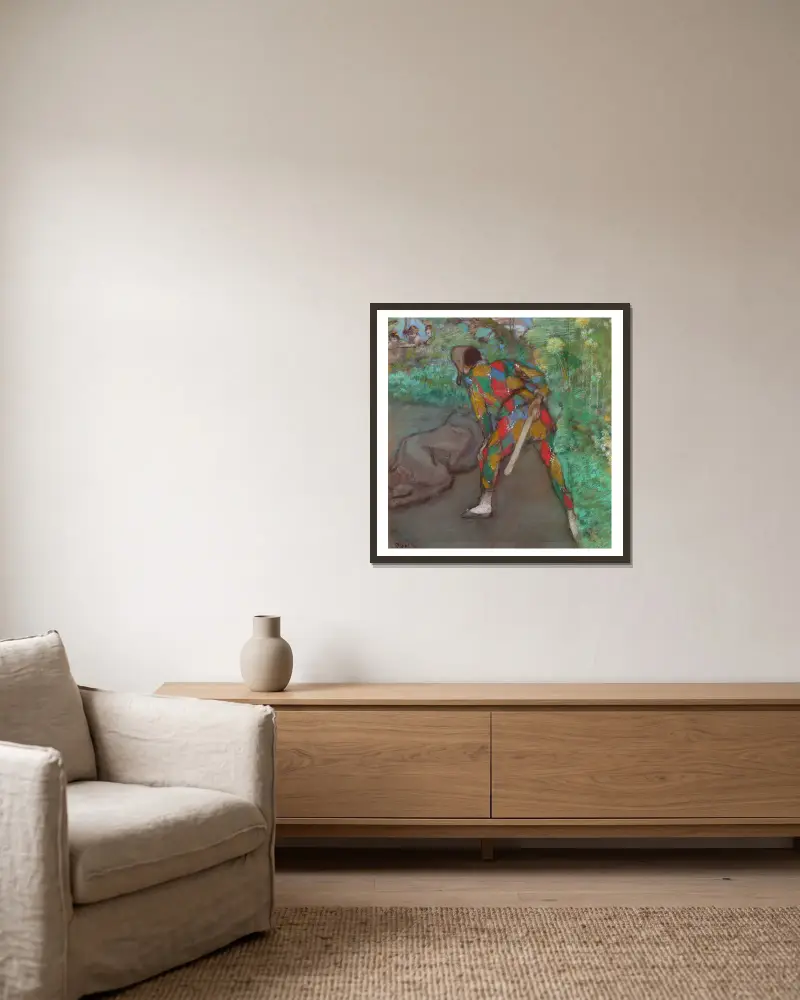 Harlekýn, Edgar Degas v rámu na stěně