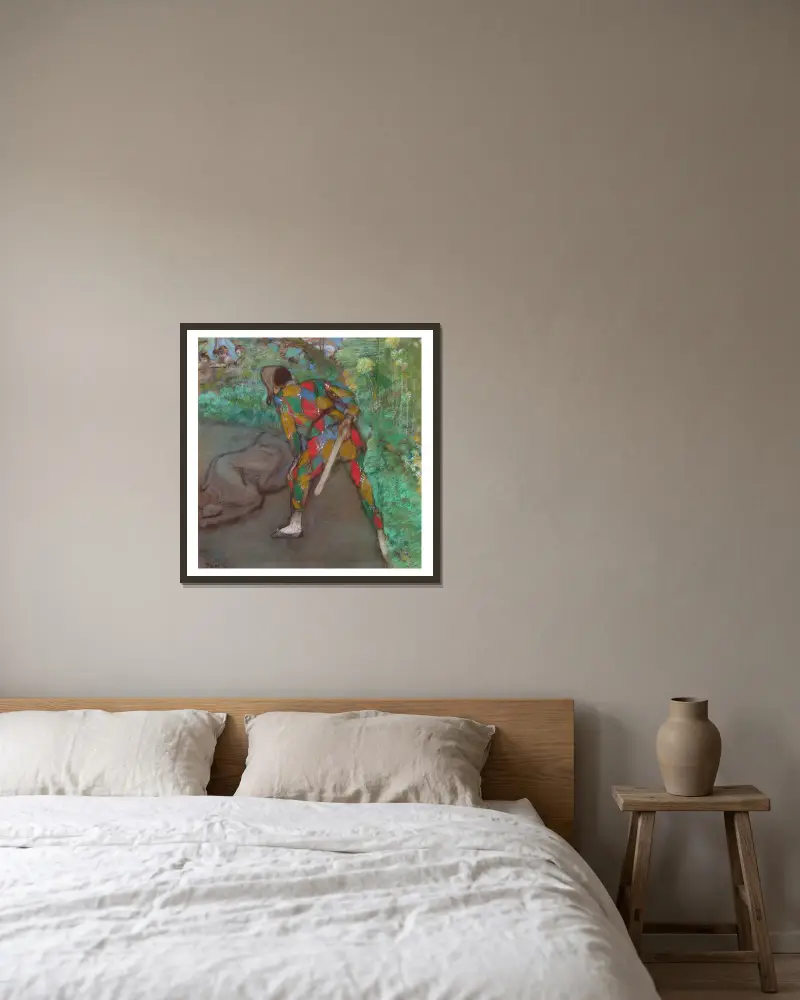 Harlekýn, Edgar Degas v rámu na stěně