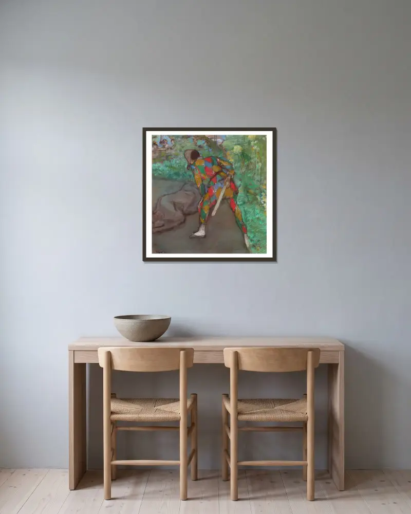 Harlekýn, Edgar Degas v rámu na stěně