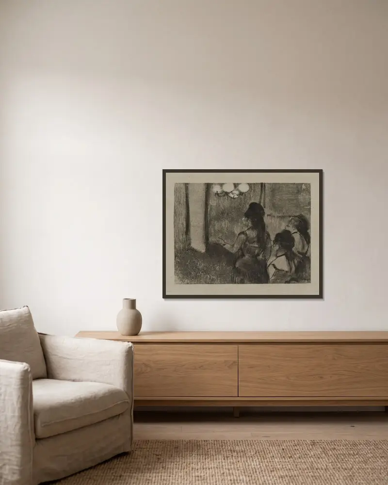 Im Salon von Edgar Degas gerahmt an einer Wand