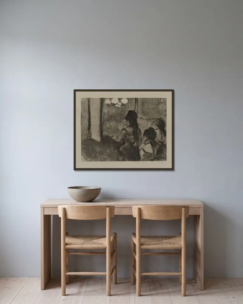 Im Salon von Edgar Degas gerahmt an einer Wand
