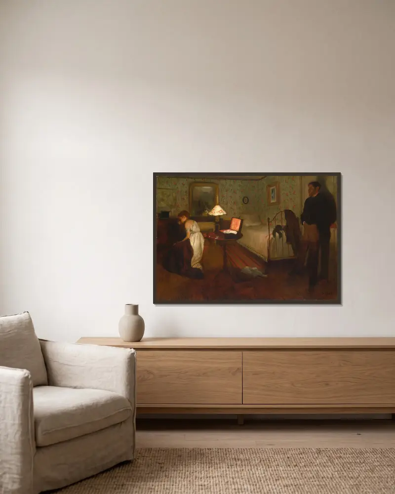 Interiér, Edgar Degas v rámu na stěně