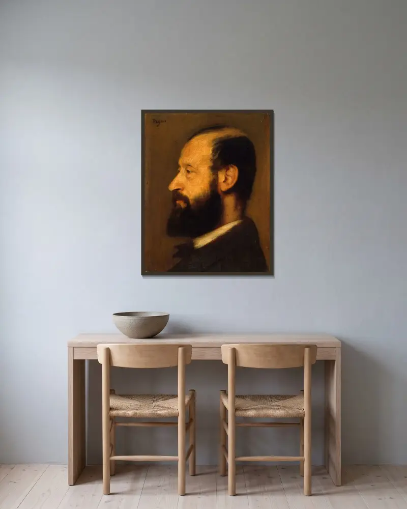Joseph-Henri Altès von Edgar Degas gerahmt an einer Wand