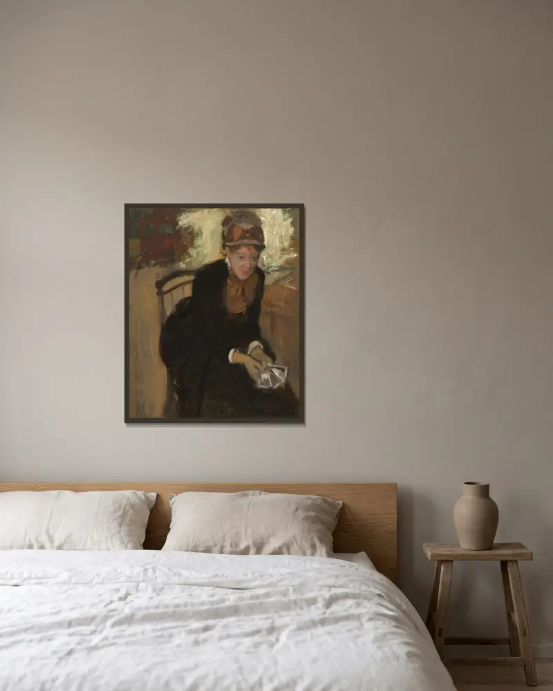 Mary Cassatt, Edgar Degas v rámu na stěně