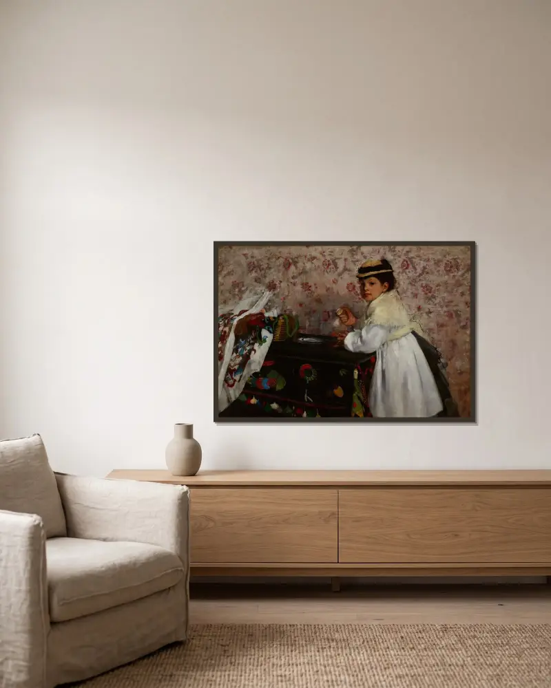 Portret panny Hortense Valpinçon, Edgar Degas w ramie na ścianie