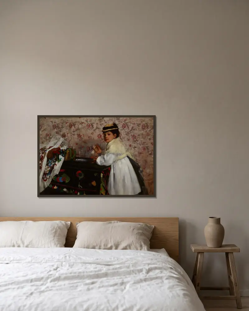 Portret panny Hortense Valpinçon, Edgar Degas w ramie na ścianie