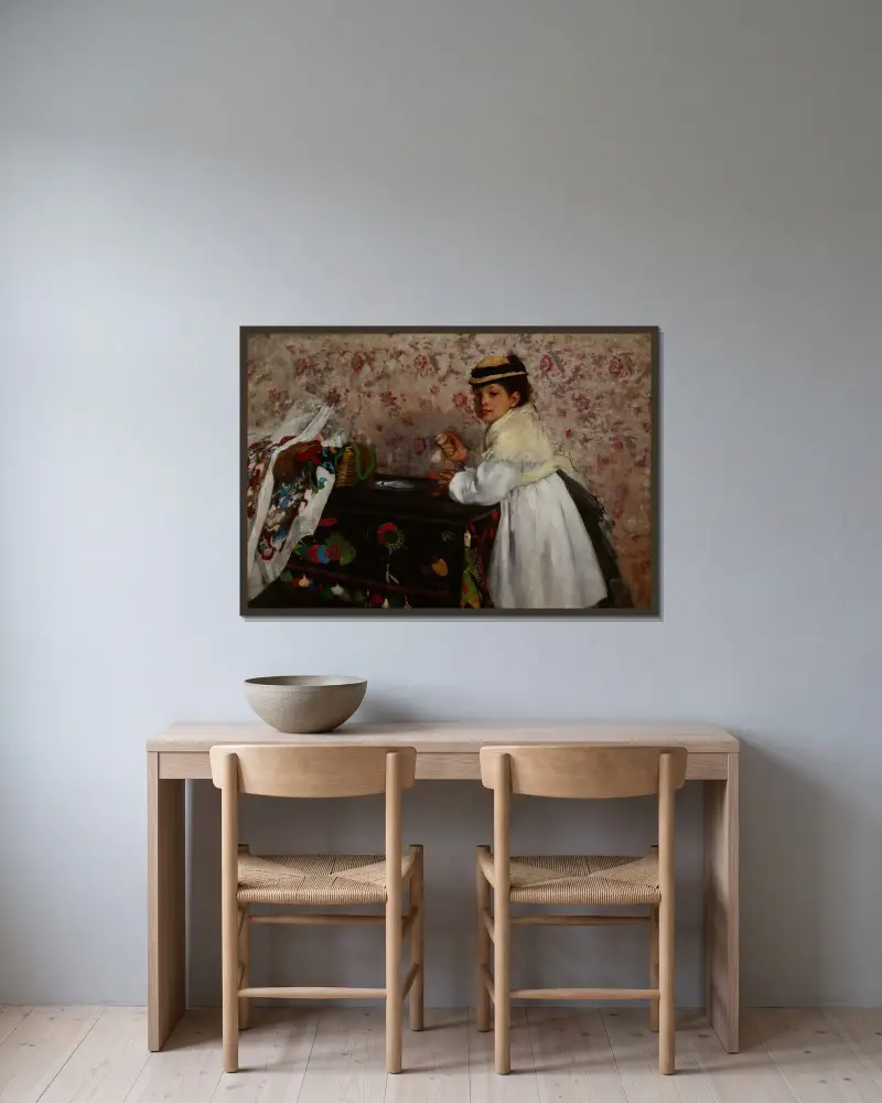 Portret panny Hortense Valpinçon, Edgar Degas w ramie na ścianie