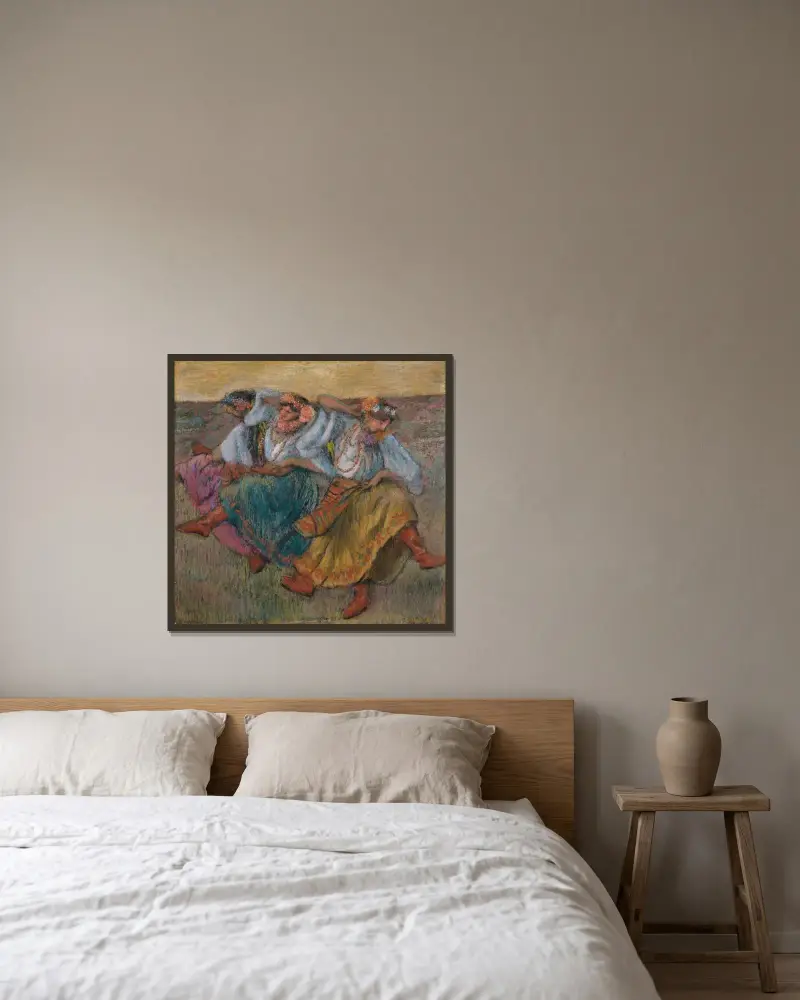 Ruští tanečníci, Edgar Degas v rámu na stěně