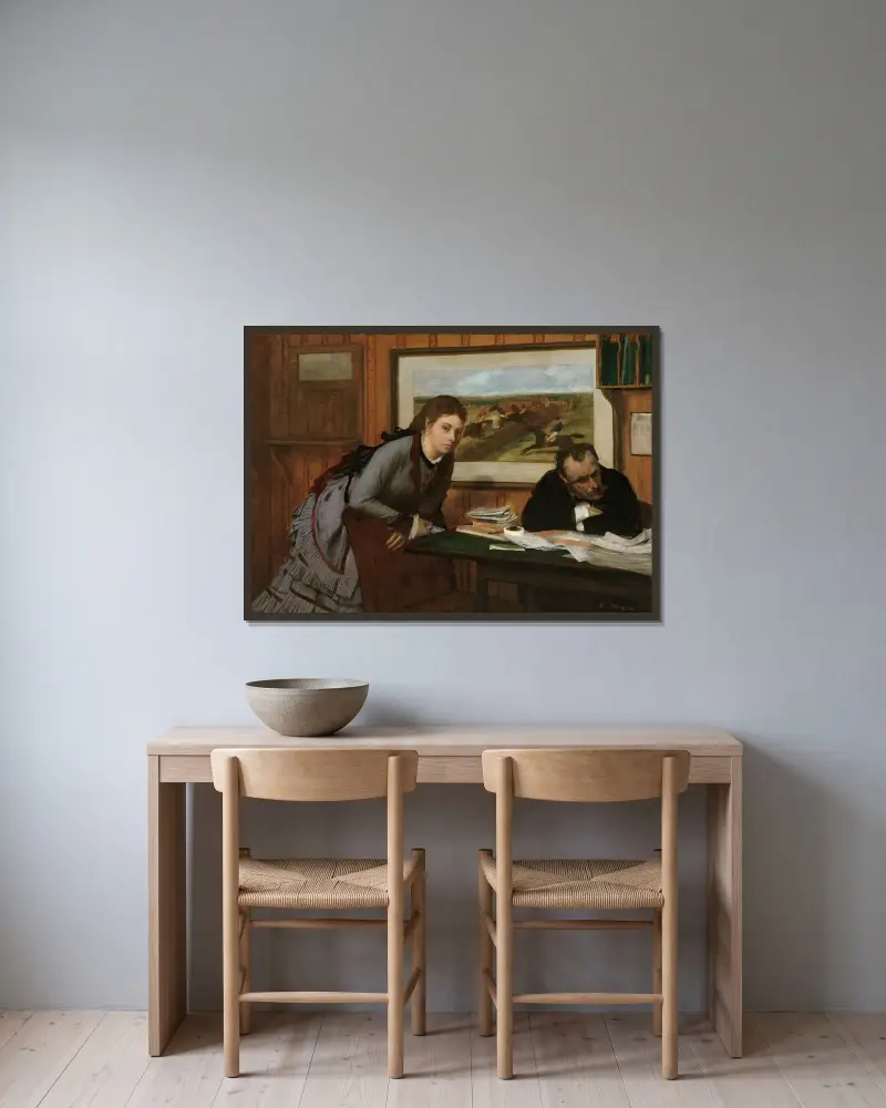 Trucující, Edgar Degas v rámu na stěně