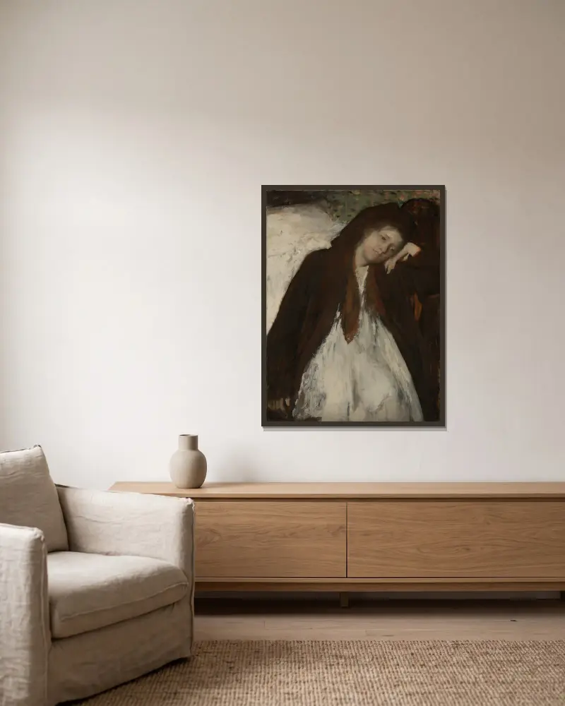 Rekonvalescenten, Edgar Degas v rámu na stěně