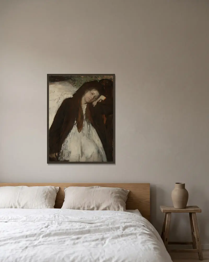 Rekonvalescenten, Edgar Degas v rámu na stěně