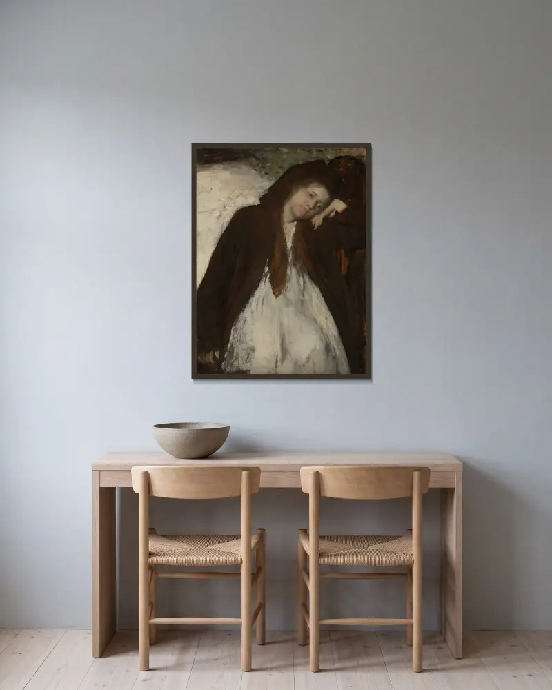 Rekonvalescenten, Edgar Degas v rámu na stěně