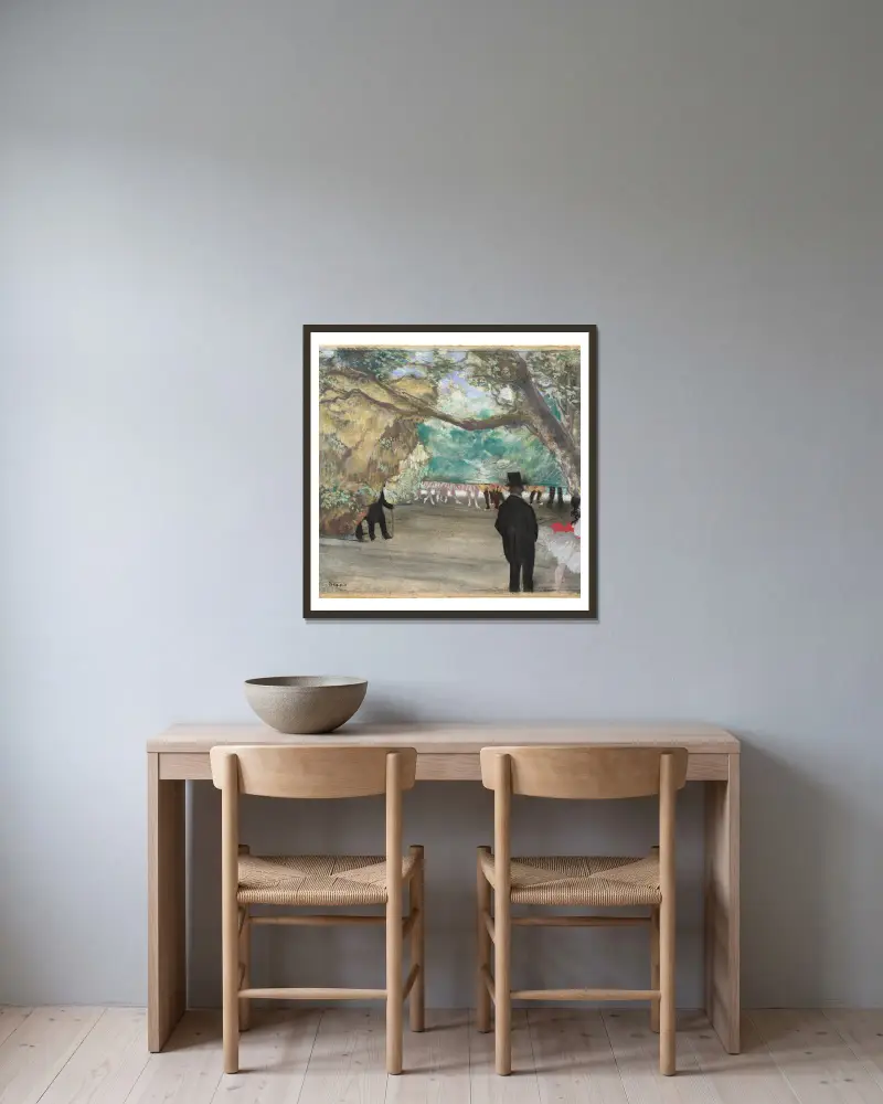 Kurtyna, Edgar Degas w ramie na ścianie