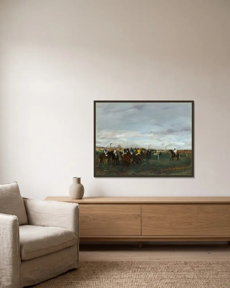 Wyścigi konne, Edgar Degas w ramie na ścianie