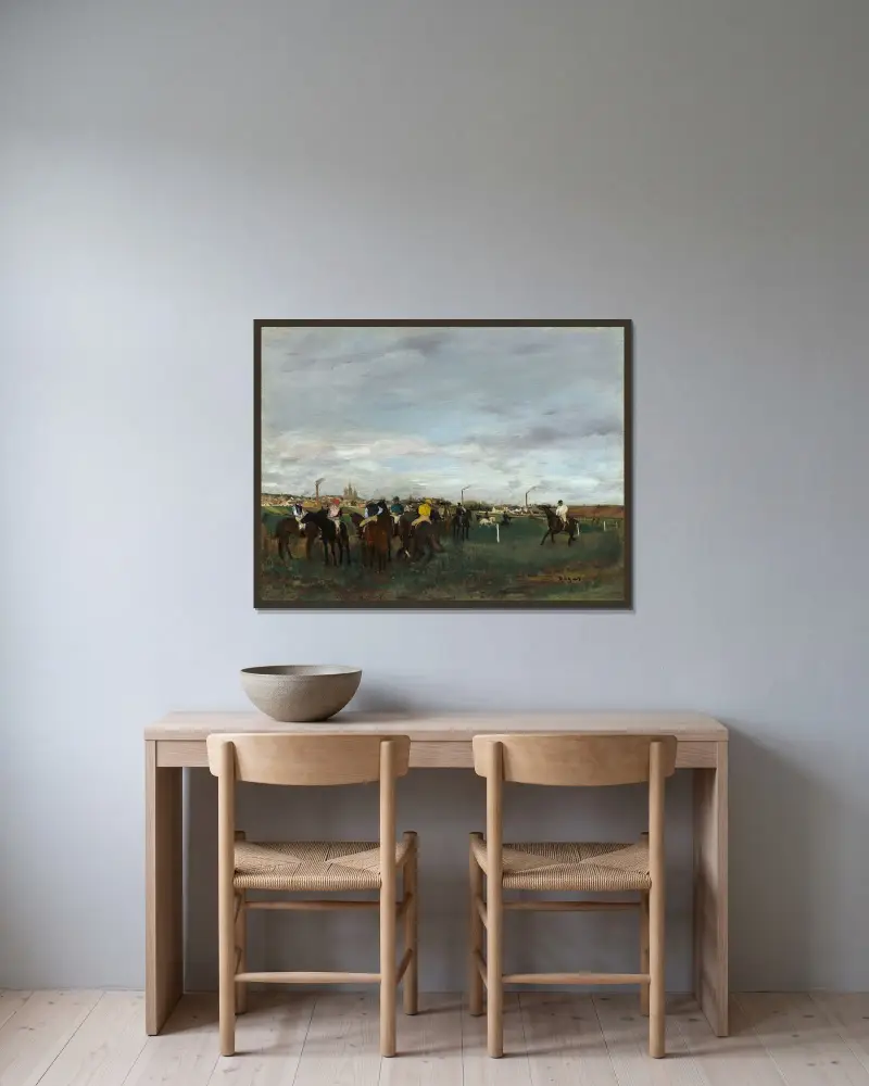 Wyścigi konne, Edgar Degas w ramie na ścianie