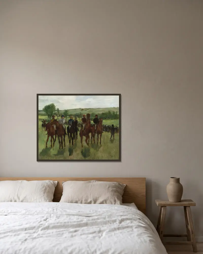 Jezdci, Edgar Degas v rámu na stěně