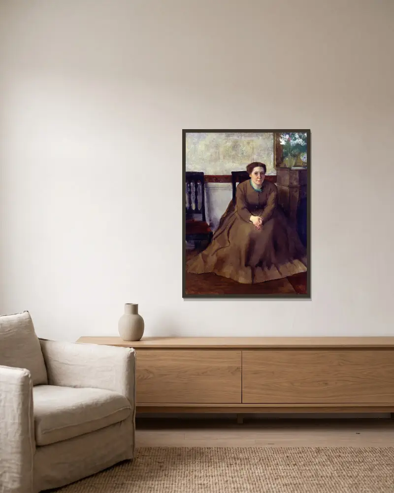Victoria Dubourg – Nr. 1 von Edgar Degas gerahmt an einer Wand