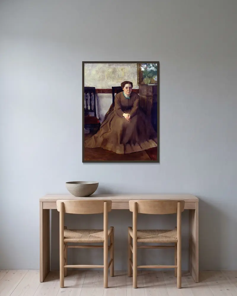 Victoria Dubourg – Nr. 1 von Edgar Degas gerahmt an einer Wand