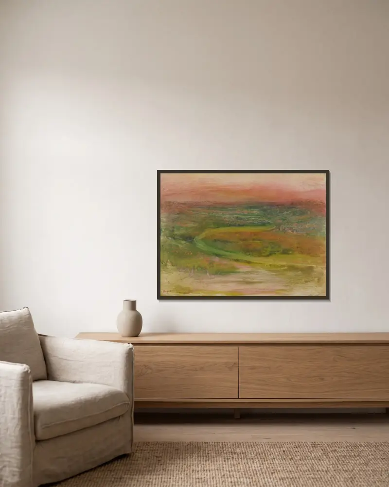 Slingrande flod, Edgar Degas v rámu na stěně