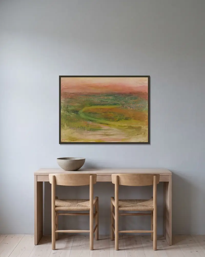 Slingrande flod, Edgar Degas v rámu na stěně