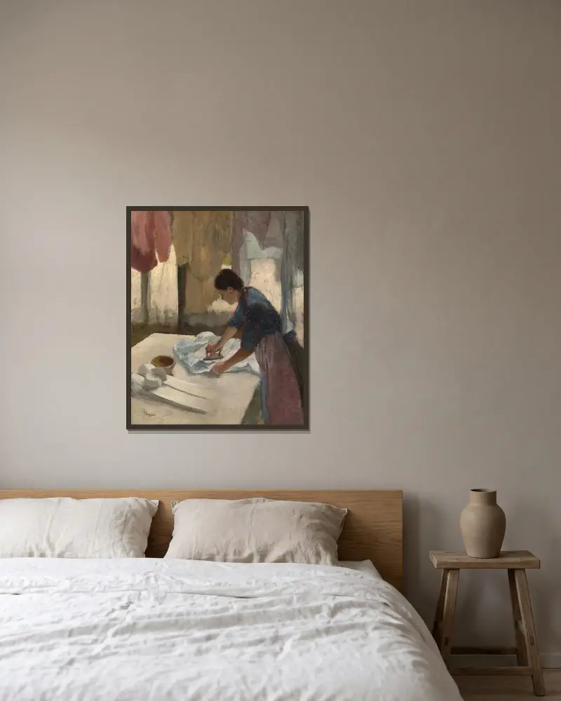 Kobieta prasująca, Edgar Degas w ramie na ścianie