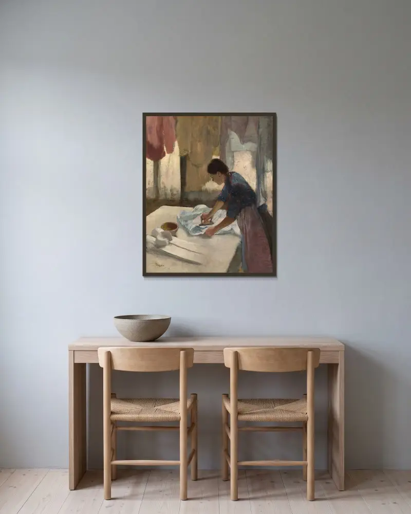 Kobieta prasująca, Edgar Degas w ramie na ścianie